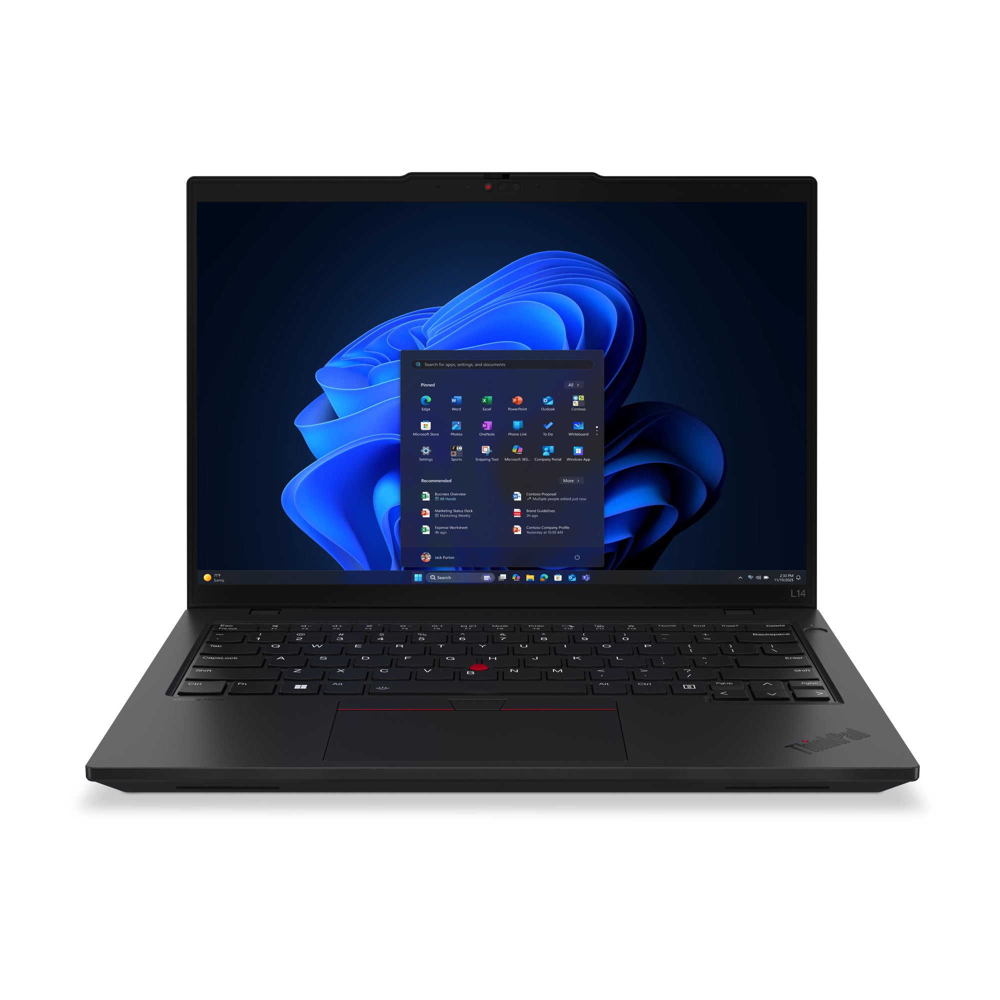 Lenovo ThinkPad L14 Gen 6 (AMD) AMD Ryzen™ 7 PRO PRO 250 Laptop 35.6 cm (14") Touchscreen WUXGA 16 GB DDR5-SDRAM 512 GB SSD Wi-Fi 7 (802.11be) Windows 11 Pro Black US English